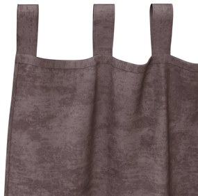 vidaXL κουρτίνες  2 τεμ με θηλιές Καφέ 245x140 εκ.
