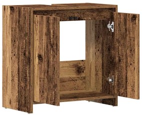 vidaXL Ντουλάπι Νιπτήρα Μπάνιου Παλιό Ξύλο 60x33x60 εκ