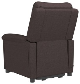 vidaXL Πολυθρόνα με Ανύψωση Σκούρο Καφέ Υφασμάτινη