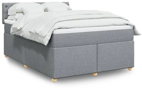 ΚΡΕΒΑΤΙ BOXSPRING ΜΕ ΣΤΡΩΜΑ ΑΝΟΙΧΤΟ ΓΚΡΙ 140X190 ΕΚ. ΥΦΑΣΜΑΤΙΝΟ 3286682