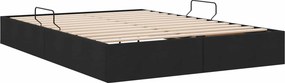 vidaXL Κρεβάτι Οθωμανικού Τύπου Μαύρο 140 x 200 cm ύφασμα