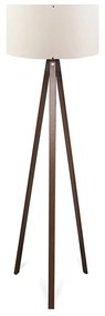 Floor lamp PWL-1059 Ε27 walnut-beige D38x140cm 38x38x140 εκ.