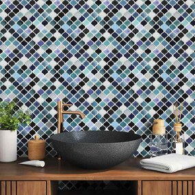 vidaXL Tile Λαμπτήρα 10 pcs Μπλε Πράσινο 27 x 27 εκ.