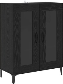 vidaXL Highboard Μαύρη Οξυά 69,5 x 34 x 180 εκ. Επεξεργασμένο ξύλο