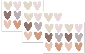 Παιδικά Αυτοκόλλητα Τοίχου Sipo Boho Hearts SIP-WS63041