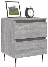 vidaXL Κομοδίνα 2 τεμ. Γκρι Sonoma 40x35x50 εκ. από Επεξεργασμένο Ξύλο