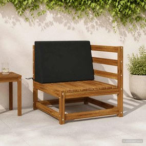 vidaXL Μαξιλάρι πλάτης SOEST 100% Πολυεστέρας Μαύρο 60 x 20 x 40 cm