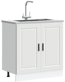vidaXL Ντουλάπι βάσης νεροχύτη Porto Λευκό 80x46x81,5 cm