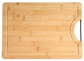 ESTIA ΕΠΙΦΑΝΕΙΑ ΚΟΠΗΣ BAMBOO ESSENTIALS 35x25cm ΜΕ ΜΕΤΑΛΛΙΚΗ ΛΑΒΗ 01-18429