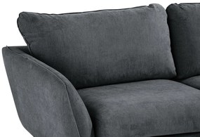 Γωνιακός Καναπές Seattle P101, Σκούρο γκρι, Δρυς, 297x257x80cm, 140 kg, Πόδια: Ξύλο | Epipla1.gr