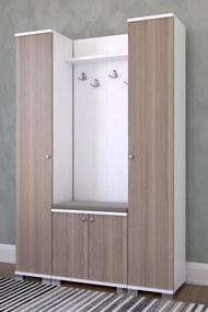 Stewehome Πορτμαντό Λευκό 120x33x177 cm