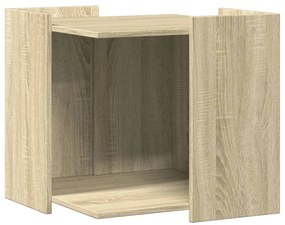 Τουαλέτα Γάτας Περίφραξη Sonoma Δρυς 53x53x51εκ Επεξεργασμ Ξύλο - Καφέ