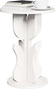 vidaXL Τραπεζάκι σαλονιού Λευκό 39,5 x 39,5 x 53,5 εκ