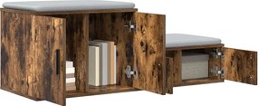 vidaXL Ντουλάπι αποθήκευσης 2 pcs Καπνιστό Δρύς 108 x 41 x 40 εκ