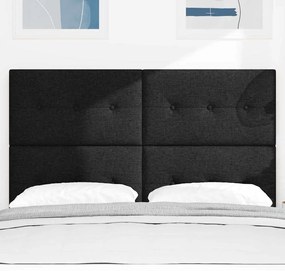 vidaXL LED Κεφαλάρι με φώτα λωρίδας LED Μαύρο 160 cm ύφασμα
