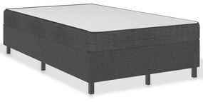 vidaXL Κρεβάτι Boxspring Σκούρο Γκρι 120 x 200 εκ. Υφασμάτινο