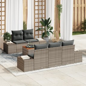 vidaXL Σετ Καναπέ Κήπου 6 pcs Γκρι 55 x 55 x 37 εκ