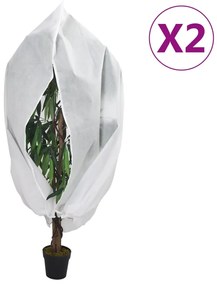 vidaXL Καλύμματα Φυτών Αντιπαγετ. Φερμουάρ 2 τεμ. 70 γρ/μ² 3,93x3,5 μ.