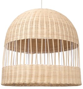 01726 GloboStar® GLOBOSTAR® LUCIA 01726 Boho Κρεμαστό Φωτιστικό Οροφής με Ντουί 1 x E27 AC 220-240V IP20 - Μπεζ - Μ60 x Π60 x Y60cm