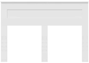 vidaXL Κεφαλάρι με κεφαλάρι Λευκό 140 cm Επεξεργασμένο ξύλο