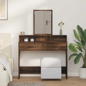 vidaXL Τουαλέτα  με συρτάρια Καφέ Δρυός 100x41x140 εκ