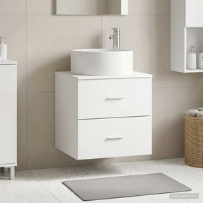 vidaXL Επιτοίχια Λεκάνη Έπιπλο Λευκό 49,5 x 44,5 x 65,5 εκ