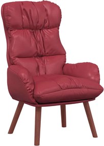 vidaXL Πολυθρόνα Κόκκινο 69 x 74 x 93 εκ. Δερματίνη