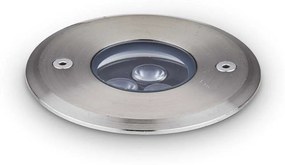 Φωτιστικό Δαπέδου - Spot Χωνευτό Floor 255651 3000K 330lm 9x9cm Steel Ideal Lux