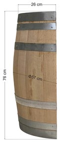 Tesias Βαρέλι μισό - διακοσμητικό - 76x26 Φ57-Tesias  TES-855