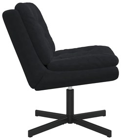 vidaXL Γυριστή Χαλαρωτική Καρέκλα Μαύρο 63 x 75 x 76 εκ Βελούδο