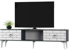 Έπιπλο Τηλεόρασης Varna 475OLV2929 150x29,6x44,6cm Anthracite-White