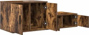 vidaXL Ντουλάπι αποθήκευσης 2 pcs Καπνιστό Δρύς 127 x 41 x 40 εκ