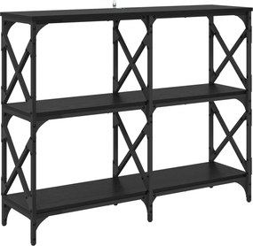 vidaXL Τραπέζι κονσόλας Μαύρη Οξυά 100 x 28 x 80,5 εκ.