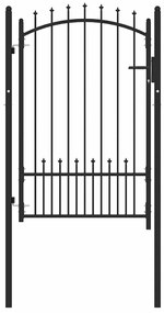 Πύλη Φράχτη με Ακίδες με κλειδαριά Μαύρο 100 x 150 cm