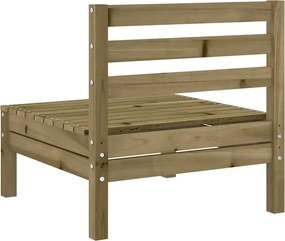 vidaXL Corner Sofa 4 τμχ. Treated Pine Wood Natural Impregnated