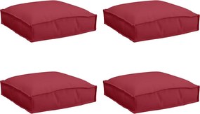 vidaXL 4 pcs Κόκκινο