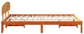 vidaXL Σκελετός Κρεβατιού Καφέ 120 x 190 cm Μασίφ ξύλο πεύκου