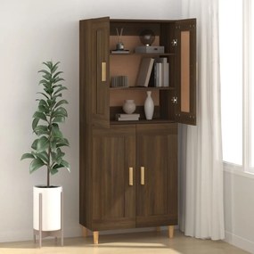 vidaXL Ντουλάπι Καφέ Δρυς 69,5 x 34 x 90 εκ. από Επεξεργασμένο Ξύλο