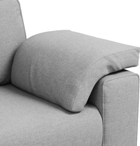 vidaXL 3-Θέσιος καναπές Σκίουρος Γκρί 220 cm ύφασμα