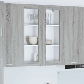 vidaXL Κρεμαστό ντουλάπι Γκρίζο Σονομα 80 x 31 x 100 εκ.
