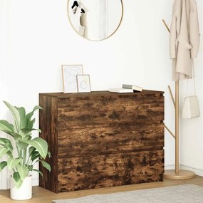 vidaXL Sideboard Καπνιστή δρυς 100x35x76 cm Κατασκευασμένο ξύλο