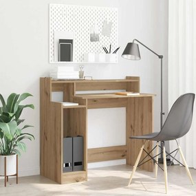 vidaXL Γραφείο με ράφι Artisan Oak 97 x 45 x 90 εκ. Επεξεργασμένο ξύλο