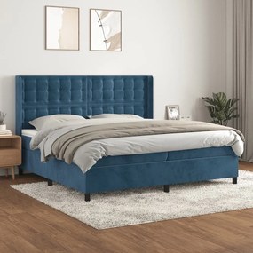 ΚΡΕΒΑΤΙ BOXSPRING ΜΕ ΣΤΡΩΜΑ ΣΚΟΥΡΟ ΜΠΛΕ 200X200 ΕΚ. ΒΕΛΟΥΔΙΝΟ 3132943