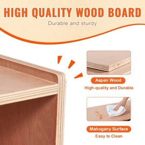 VEVOR Storage Shelf Tray Cabinet 5-Section Cubby Storage 2-Shelf for Home School