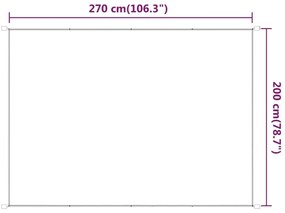 Τέντα Κάθετη Μπεζ 200 x 270 εκ. από Ύφασμα Oxford - Μπεζ