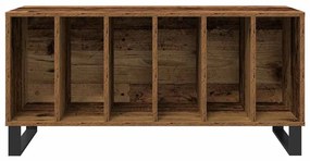 vidaXL Ντουλάπι δίσκων βινυλίου με ράφι Παλαιό ξύλο 100 x 38 x 48 εκ.