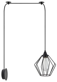 SE21-BL-B10-BL1W-GR1 ADEPT PENDANT Black Metal Grid Wall Lamp+