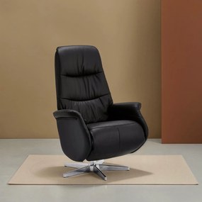 Delta Recliner Black Leather