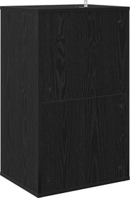 vidaXL Ντουλάπι δίσκων βινυλίου Μαύρη Δρυς 44,5 x 36,5 x 74,5 εκ