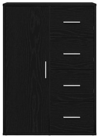 vidaXL Πλαϊνό γραφείο Μαύρη Οξυά 60 x 31 x 84 εκ. Επεξεργασμένο ξύλο